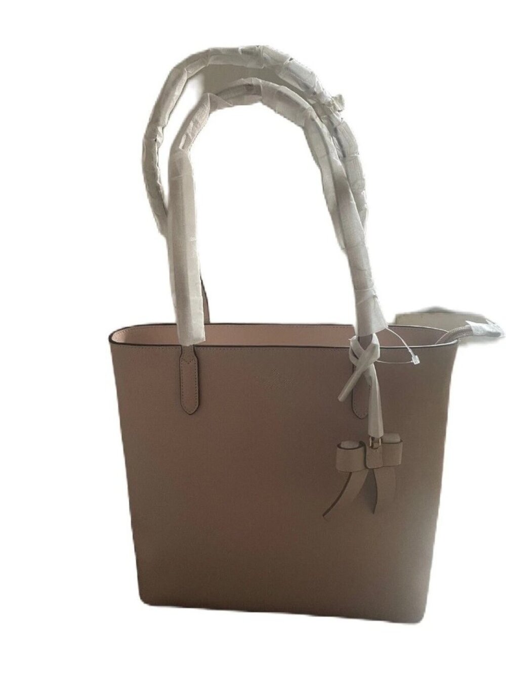 Kate Spade Brynn Saffiano Tote Shoulder Bag Matching Wallett Leather Beige